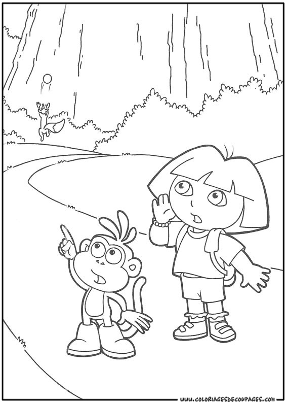 Dessin à colorier: Dora l'Exploratrice (Dessins Animés) #29822 - Coloriages à Imprimer Gratuits