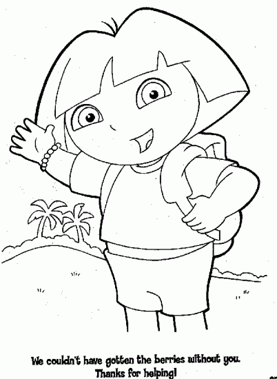 Dessin à colorier: Dora l'Exploratrice (Dessins Animés) #29823 - Coloriages à Imprimer Gratuits