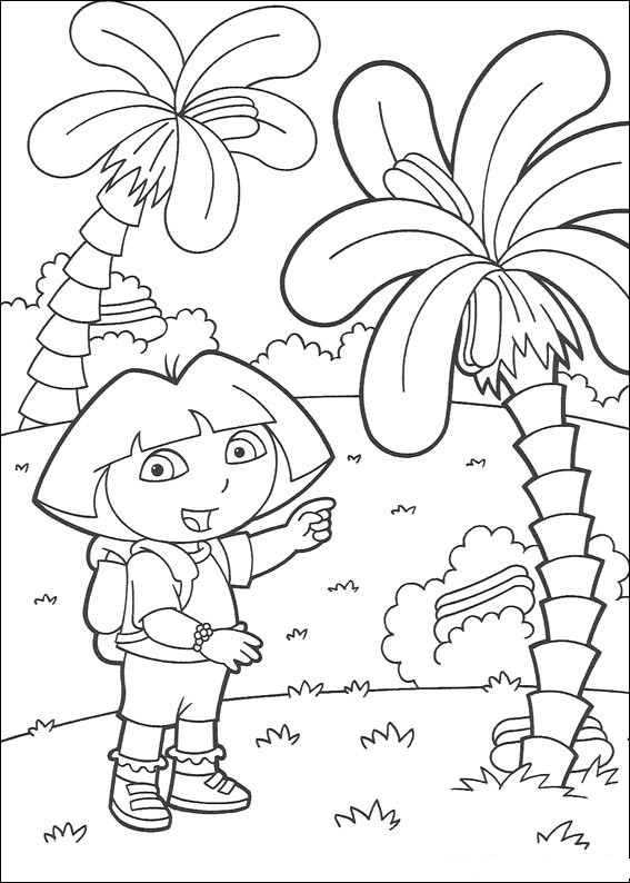 Dessin à colorier: Dora l'Exploratrice (Dessins Animés) #29828 - Coloriages à Imprimer Gratuits