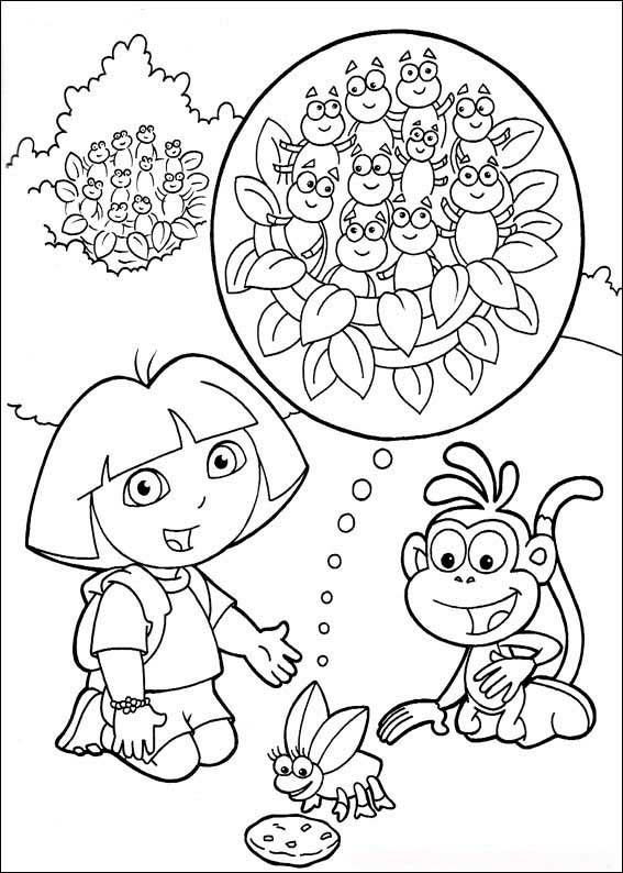 Dessin à colorier: Dora l'Exploratrice (Dessins Animés) #29837 - Coloriages à Imprimer Gratuits