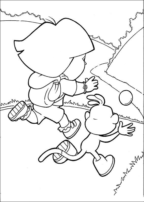 Dessin à colorier: Dora l'Exploratrice (Dessins Animés) #29838 - Coloriages à Imprimer Gratuits