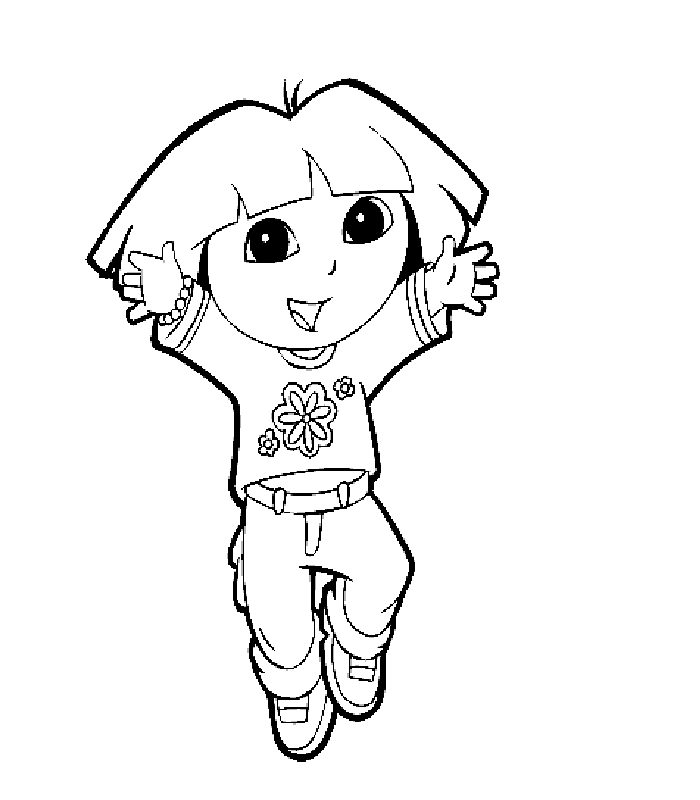 Dessin à colorier: Dora l'Exploratrice (Dessins Animés) #29846 - Coloriages à Imprimer Gratuits