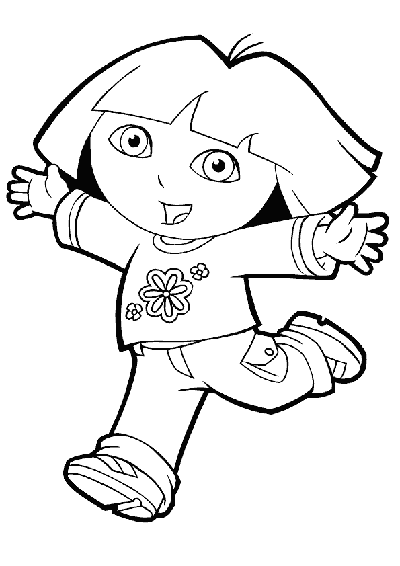 Dessin à colorier: Dora l'Exploratrice (Dessins Animés) #29851 - Coloriages à Imprimer Gratuits