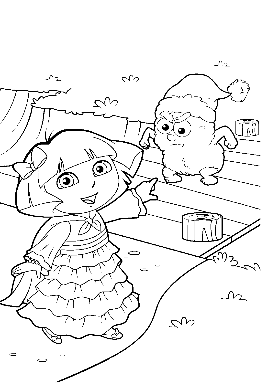 Dessin à colorier: Dora l'Exploratrice (Dessins Animés) #29864 - Coloriages à Imprimer Gratuits