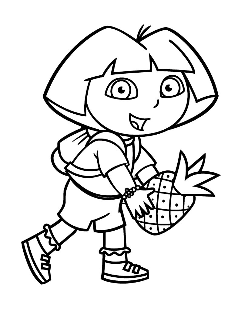 Dessin à colorier: Dora l'Exploratrice (Dessins Animés) #29875 - Coloriages à Imprimer Gratuits