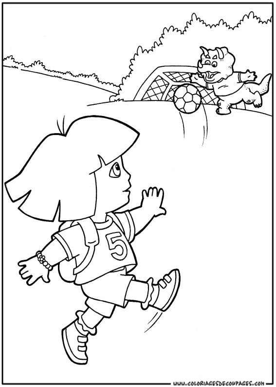 Dessin à colorier: Dora l'Exploratrice (Dessins Animés) #29879 - Coloriages à Imprimer Gratuits