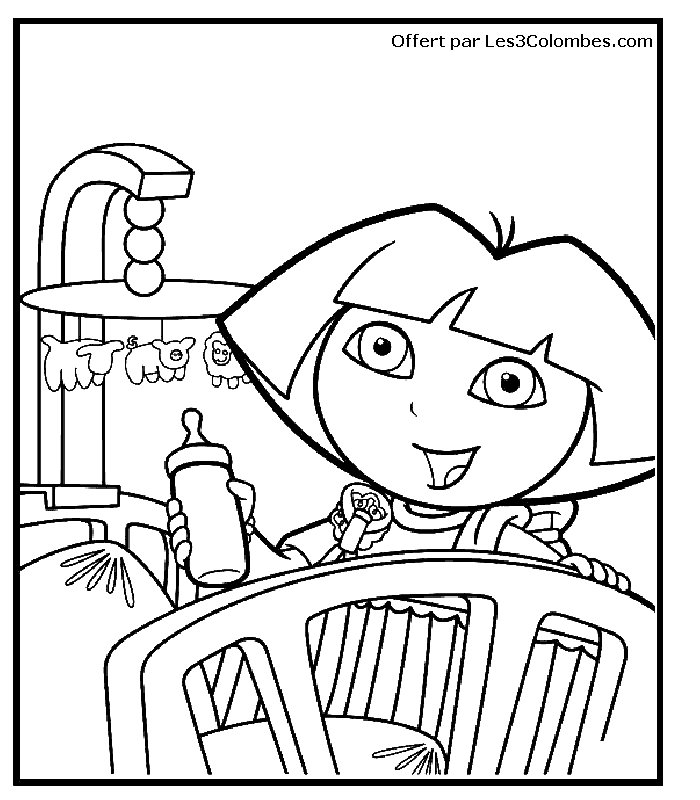 Dessin à colorier: Dora l'Exploratrice (Dessins Animés) #29884 - Coloriages à Imprimer Gratuits