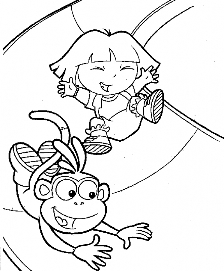 Dessin à colorier: Dora l'Exploratrice (Dessins Animés) #29885 - Coloriages à Imprimer Gratuits