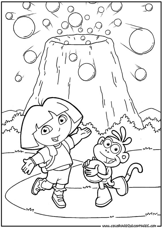 Dessin à colorier: Dora l'Exploratrice (Dessins Animés) #29894 - Coloriages à Imprimer Gratuits
