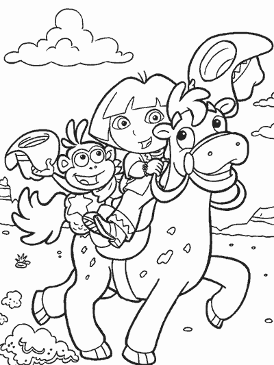 Dessin à colorier: Dora l'Exploratrice (Dessins Animés) #29905 - Coloriages à Imprimer Gratuits