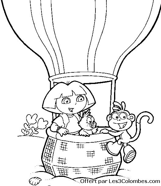 Dessin à colorier: Dora l'Exploratrice (Dessins Animés) #29906 - Coloriages à Imprimer Gratuits