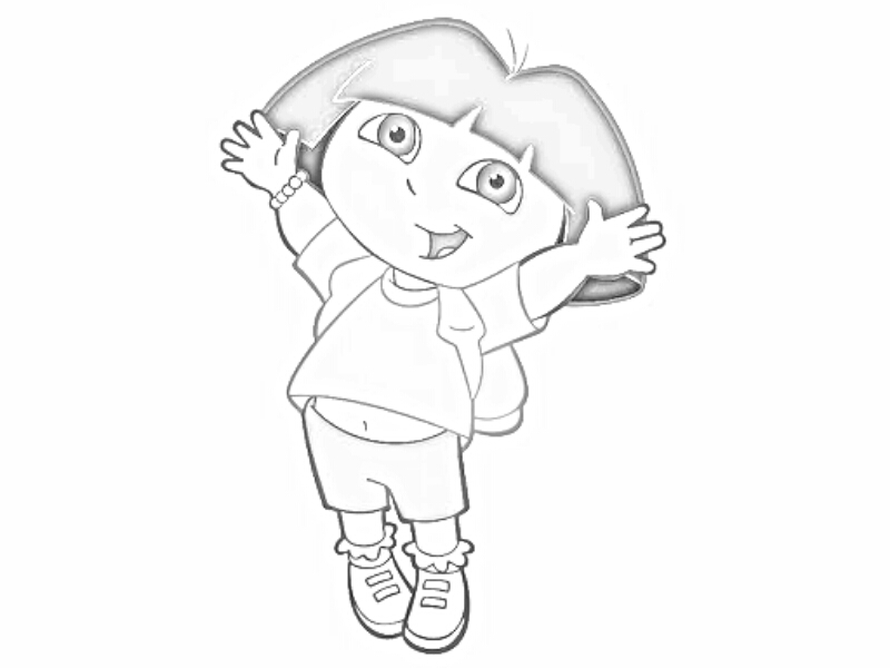 Dessin à colorier: Dora l'Exploratrice (Dessins Animés) #29908 - Coloriages à Imprimer Gratuits