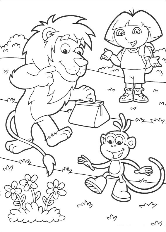 Dessin à colorier: Dora l'Exploratrice (Dessins Animés) #29913 - Coloriages à Imprimer Gratuits