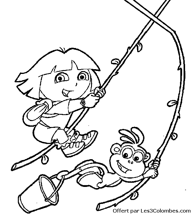 Dessin à colorier: Dora l'Exploratrice (Dessins Animés) #29923 - Coloriages à Imprimer Gratuits