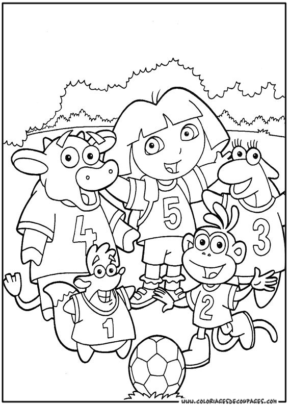 Dessin à colorier: Dora l'Exploratrice (Dessins Animés) #29926 - Coloriages à Imprimer Gratuits