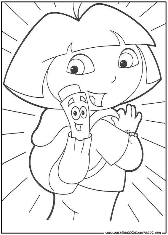 Dessin à colorier: Dora l'Exploratrice (Dessins Animés) #29930 - Coloriages à Imprimer Gratuits