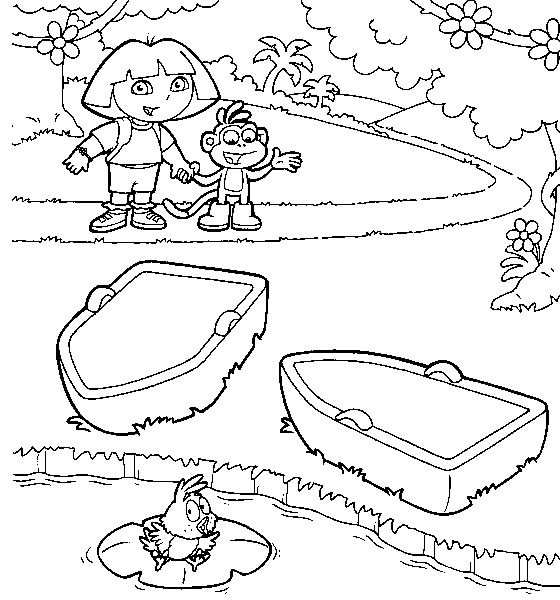Dessin à colorier: Dora l'Exploratrice (Dessins Animés) #29938 - Coloriages à Imprimer Gratuits