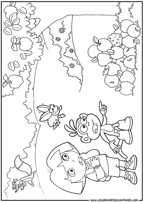 Dessin à colorier: Dora l'Exploratrice (Dessins Animés) #29941 - Coloriages à Imprimer Gratuits