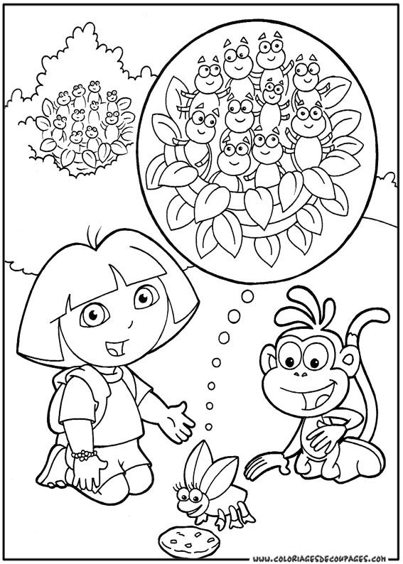Dessin à colorier: Dora l'Exploratrice (Dessins Animés) #29942 - Coloriages à Imprimer Gratuits