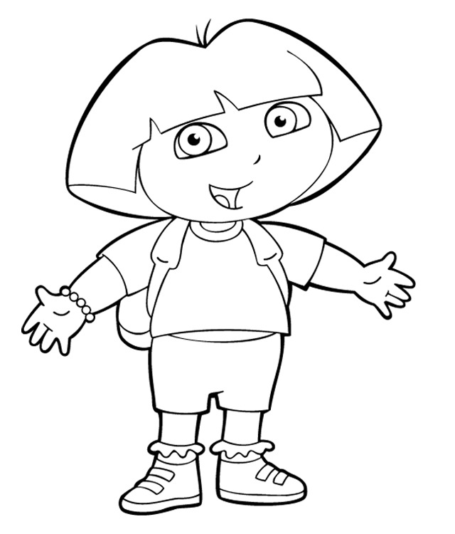 Dessin à colorier: Dora l'Exploratrice (Dessins Animés) #29945 - Coloriages à Imprimer Gratuits