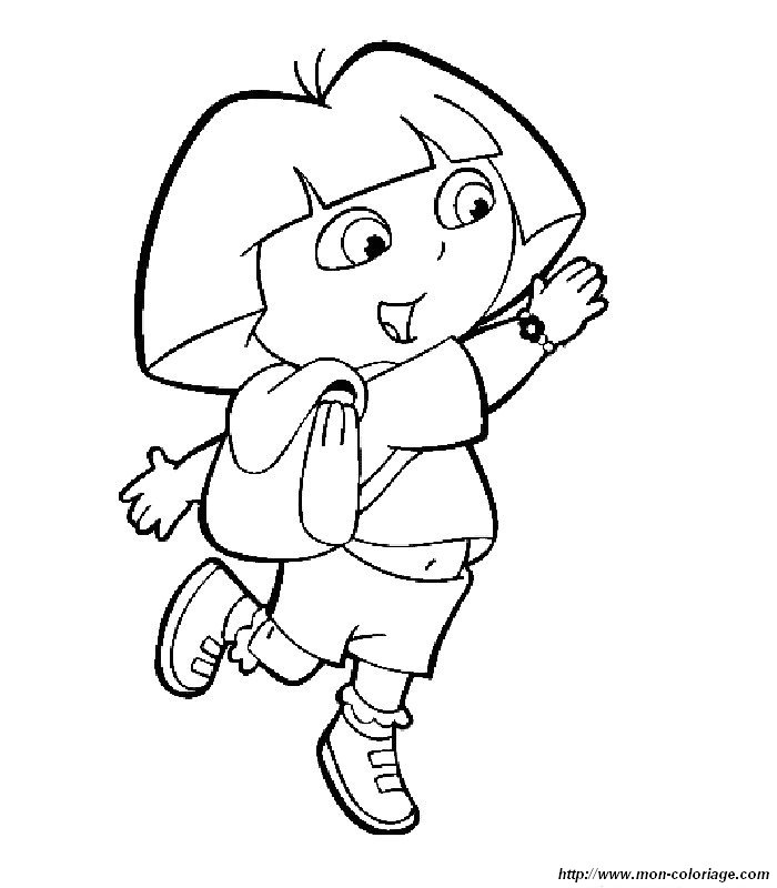 Dessin à colorier: Dora l'Exploratrice (Dessins Animés) #29947 - Coloriages à Imprimer Gratuits