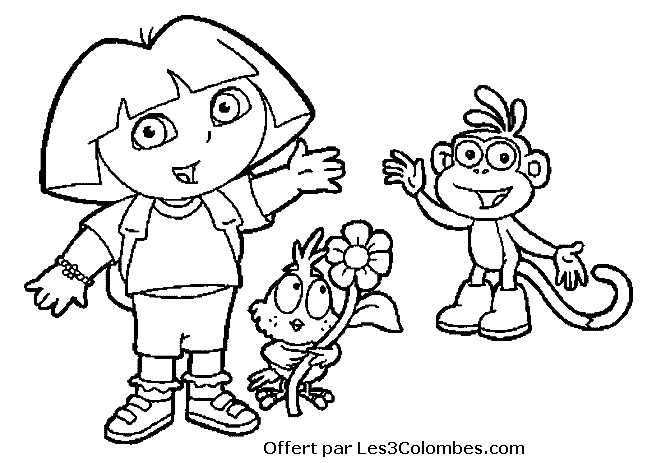 Dessin à colorier: Dora l'Exploratrice (Dessins Animés) #29949 - Coloriages à Imprimer Gratuits