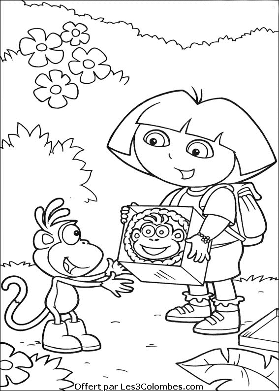 Dessin à colorier: Dora l'Exploratrice (Dessins Animés) #29956 - Coloriages à Imprimer Gratuits