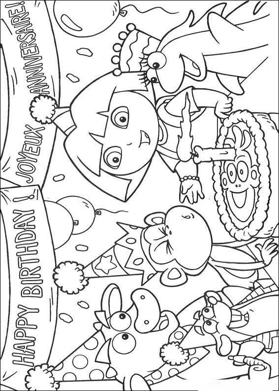 Dessin à colorier: Dora l'Exploratrice (Dessins Animés) #29959 - Coloriages à Imprimer Gratuits