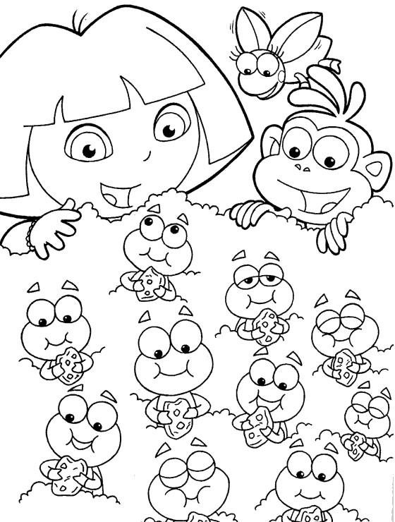 Dessin à colorier: Dora l'Exploratrice (Dessins Animés) #29960 - Coloriages à Imprimer Gratuits