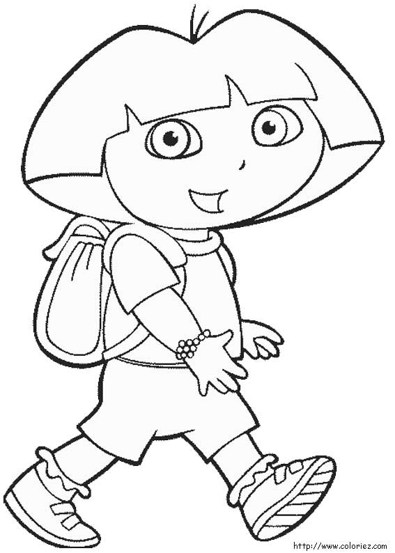 Dessin à colorier: Dora l'Exploratrice (Dessins Animés) #29972 - Coloriages à Imprimer Gratuits