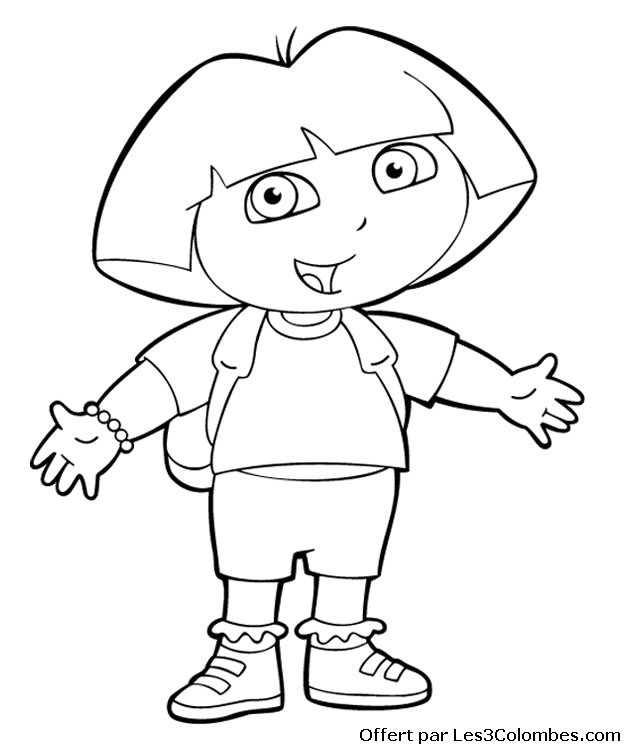 Dessin à colorier: Dora l'Exploratrice (Dessins Animés) #29973 - Coloriages à Imprimer Gratuits