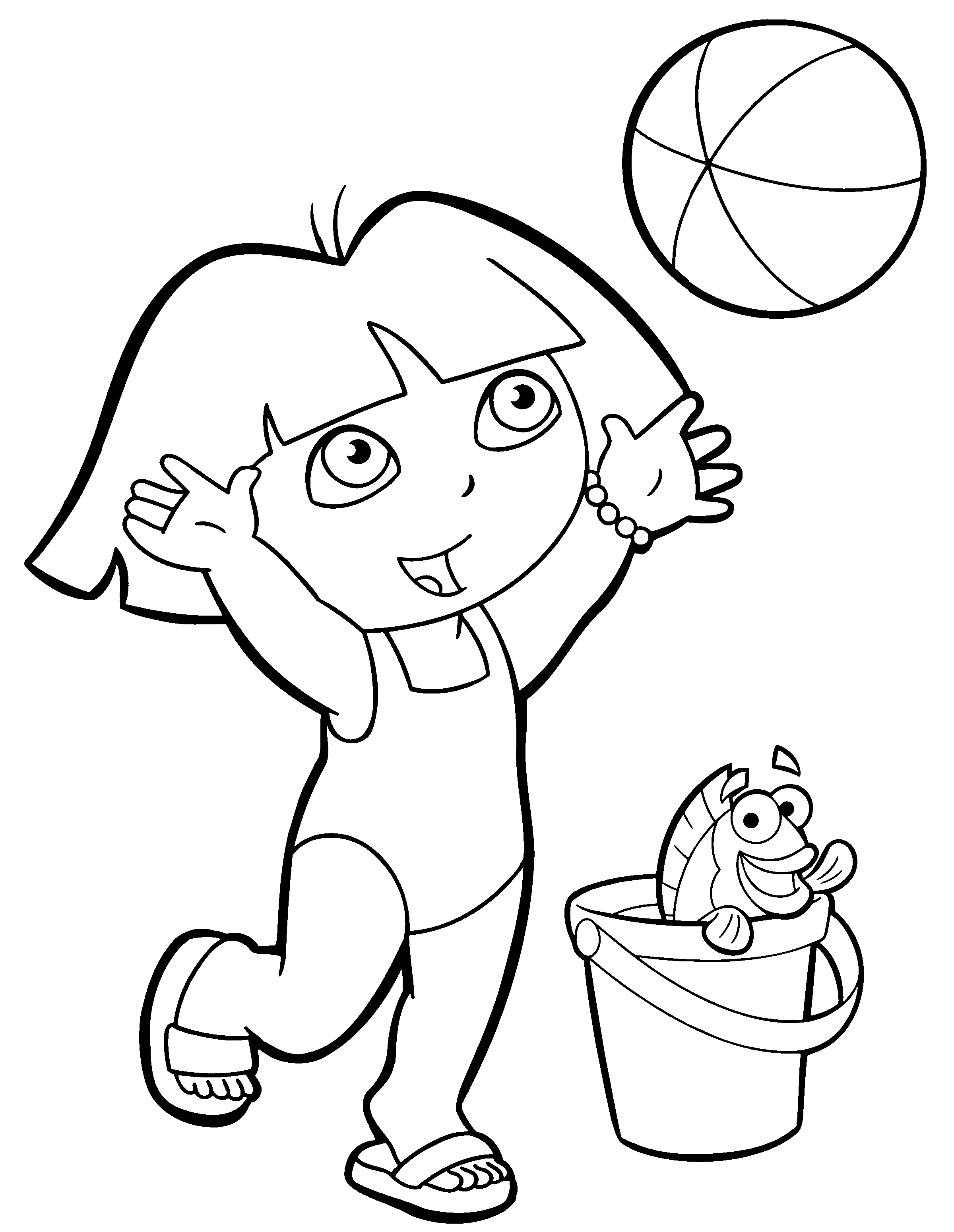 Dessin à colorier: Dora l'Exploratrice (Dessins Animés) #29975 - Coloriages à Imprimer Gratuits