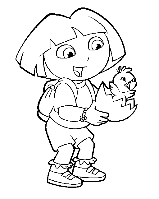 Dessin à colorier: Dora l'Exploratrice (Dessins Animés) #29983 - Coloriages à Imprimer Gratuits