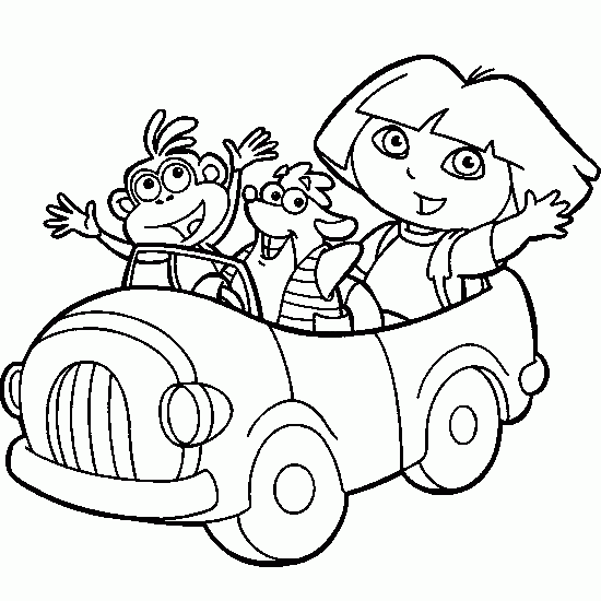 Dessin à colorier: Dora l'Exploratrice (Dessins Animés) #29988 - Coloriages à Imprimer Gratuits