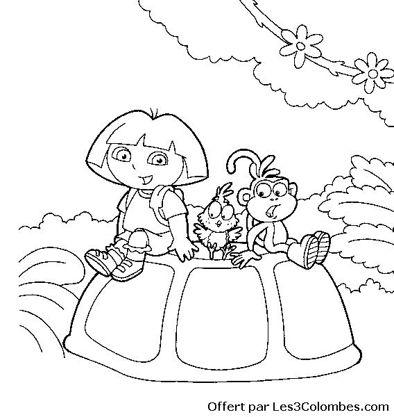 Dessin à colorier: Dora l'Exploratrice (Dessins Animés) #29991 - Coloriages à Imprimer Gratuits