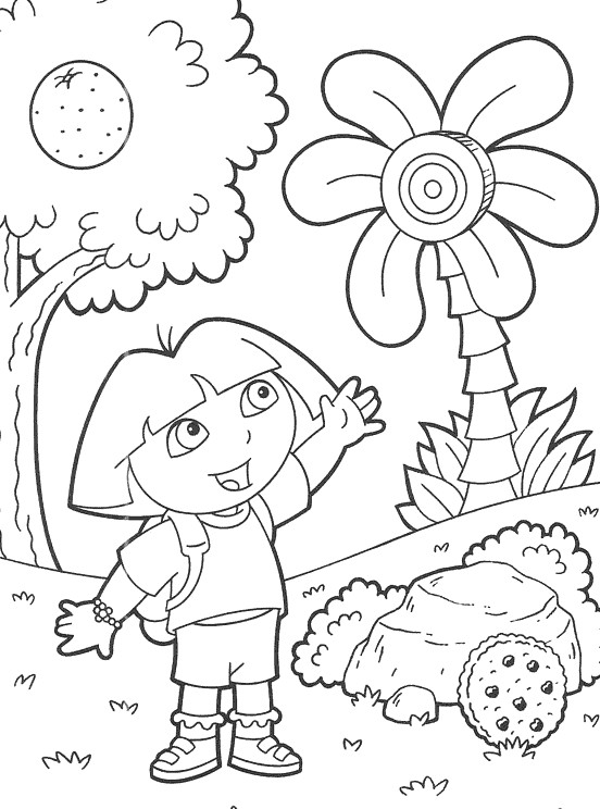 Dessin à colorier: Dora l'Exploratrice (Dessins Animés) #29994 - Coloriages à Imprimer Gratuits