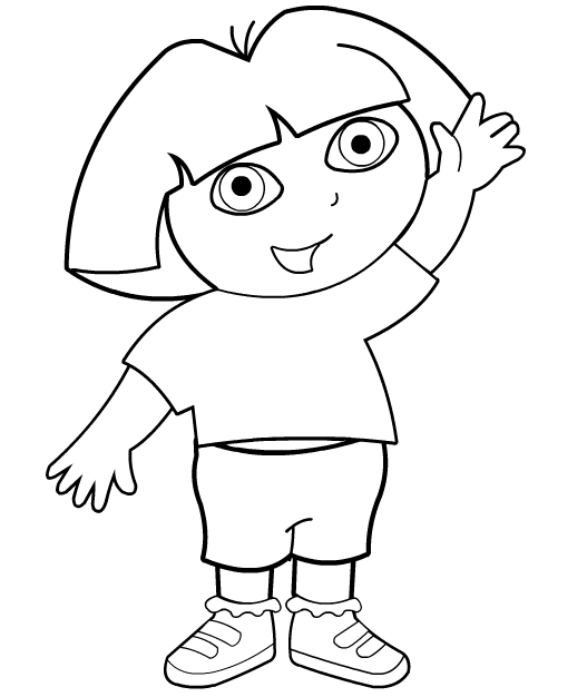 Dessin à colorier: Dora l'Exploratrice (Dessins Animés) #30003 - Coloriages à Imprimer Gratuits