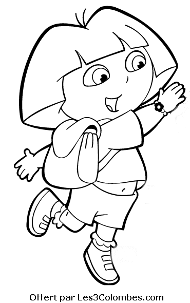 Dessin à colorier: Dora l'Exploratrice (Dessins Animés) #30006 - Coloriages à Imprimer Gratuits