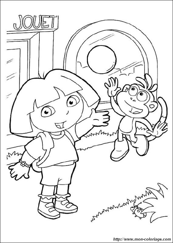 Dessin à colorier: Dora l'Exploratrice (Dessins Animés) #30044 - Coloriages à Imprimer Gratuits