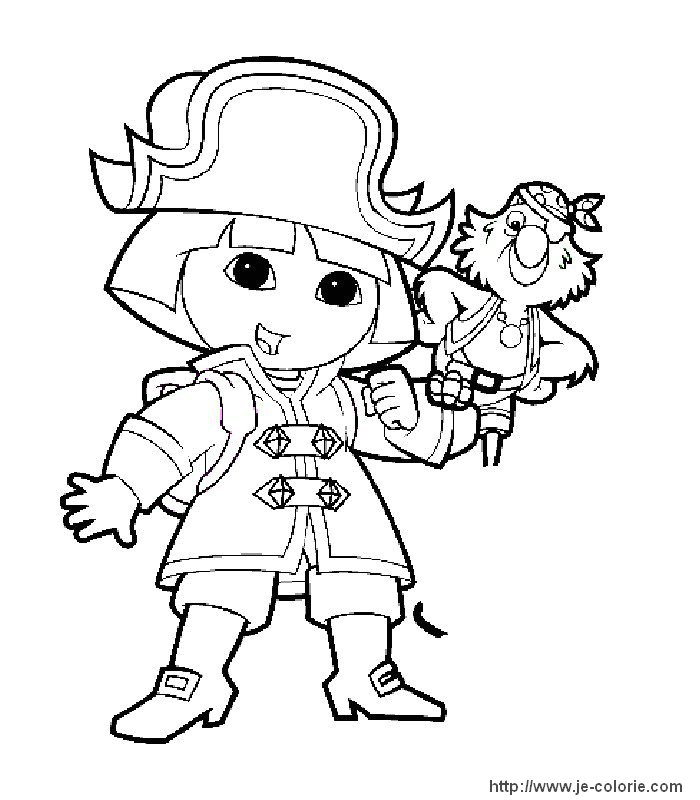 Dessin à colorier: Dora l'Exploratrice (Dessins Animés) #30049 - Coloriages à Imprimer Gratuits