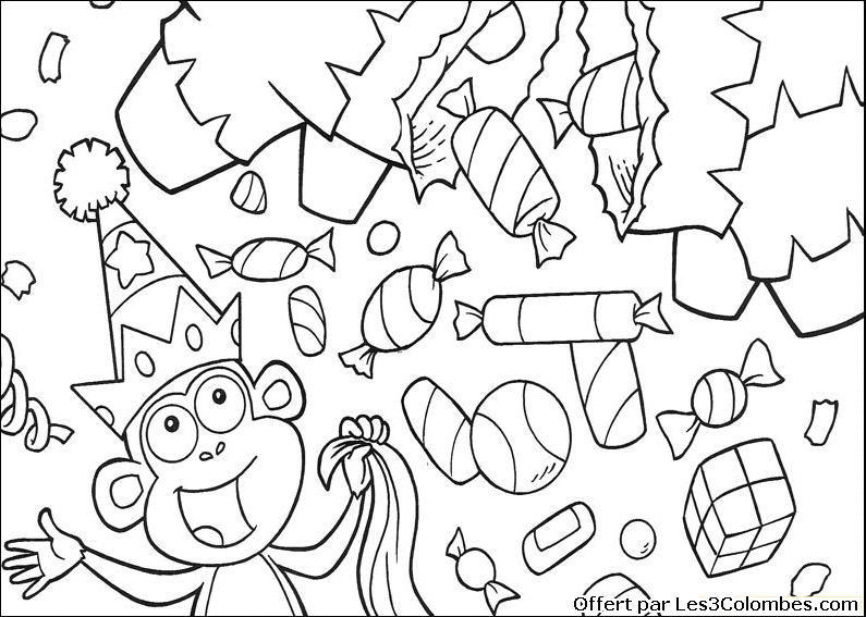 Dessin à colorier: Dora l'Exploratrice (Dessins Animés) #30083 - Coloriages à Imprimer Gratuits