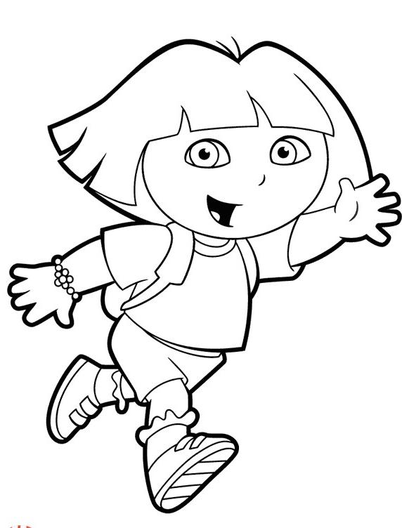 Dessin à colorier: Dora l'Exploratrice (Dessins Animés) #30084 - Coloriages à Imprimer Gratuits