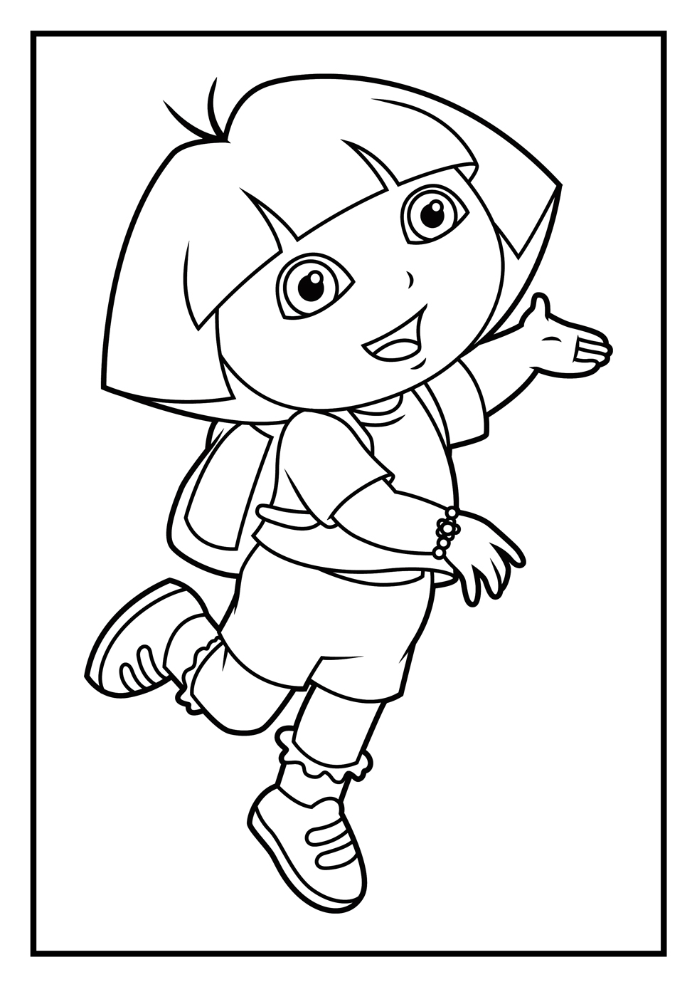 Dessin à colorier: Dora l'Exploratrice (Dessins Animés) #30095 - Coloriages à Imprimer Gratuits