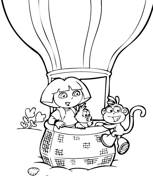 Dessin à colorier: Dora l'Exploratrice (Dessins Animés) #30102 - Coloriages à Imprimer Gratuits