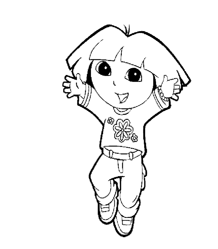 Dessin à colorier: Dora l'Exploratrice (Dessins Animés) #30108 - Coloriages à Imprimer Gratuits