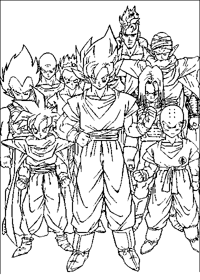 Dessin à colorier: Dragon Ball Z (Dessins Animés) #38617 - Coloriages à Imprimer Gratuits