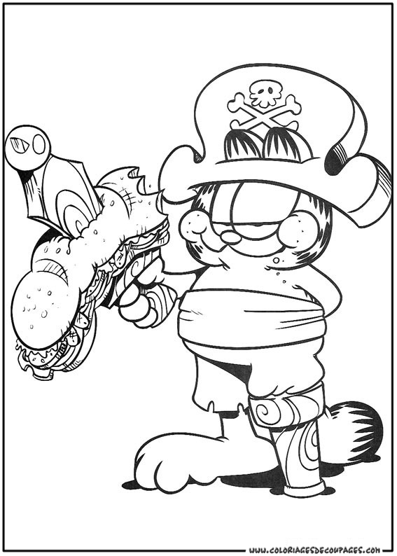 Dessin à colorier: Garfield (Dessins Animés) #26129 - Coloriages à Imprimer Gratuits