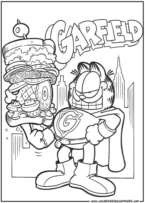 Dessin à colorier: Garfield (Dessins Animés) #26144 - Coloriages à Imprimer Gratuits