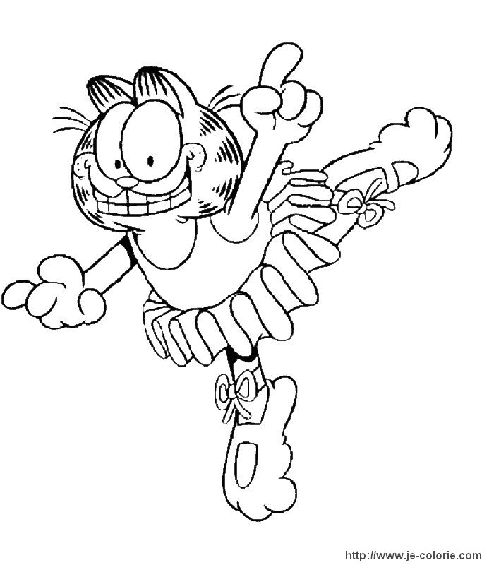 Dessin à colorier: Garfield (Dessins Animés) #26170 - Coloriages à Imprimer Gratuits