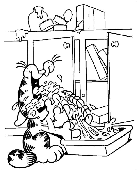 Dessin à colorier: Garfield (Dessins Animés) #26183 - Coloriages à Imprimer Gratuits